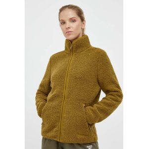 Športová mikina Jack Wolfskin High Curl zelená farba