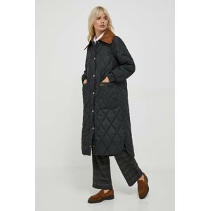 Bunda Barbour Marsett dámska, čierna farba, prechodná, oversize