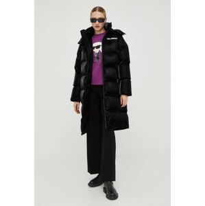 Bunda Karl Lagerfeld dámska, čierna farba, zimná