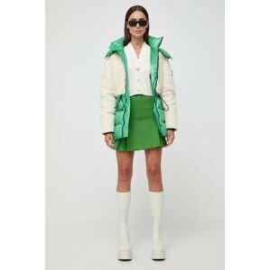 Páperová bunda Karl Lagerfeld dámska, zelená farba, zimná