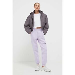 Športová bunda Calvin Klein Performance fialová farba, prechodná, oversize