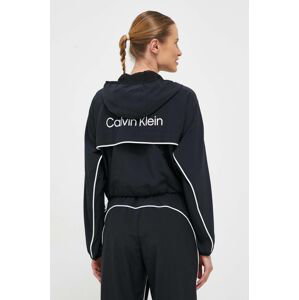 Vetrovka Calvin Klein Performance čierna farba, prechodná, oversize