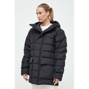 Páperová bunda Marmot dámska, čierna farba, zimná, oversize