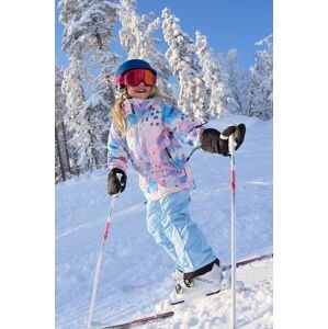 Detská lyžiarska bunda Reima Posio ružová farba