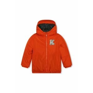 Detská bunda Kenzo Kids oranžová farba