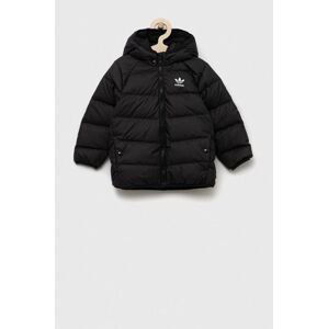 Detská páperová bunda adidas Originals DOWN JACKET čierna farba