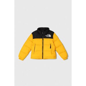 Detská páperová bunda The North Face 1996 RETRO NUPTSE JACKET žltá farba