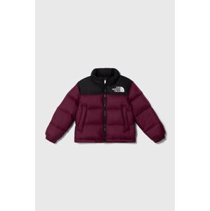 Detská páperová bunda The North Face 1996 RETRO NUPTSE JACKET fialová farba