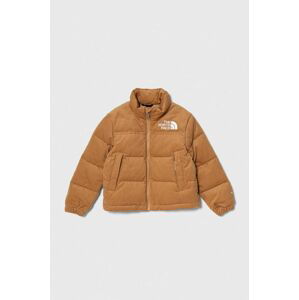 Detská páperová bunda The North Face 1996 RETRO NUPTSE JACKET hnedá farba