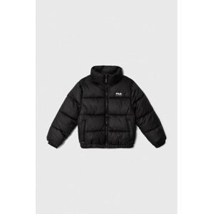 Detská bunda Fila THELKOW blocked padded jacket čierna farba