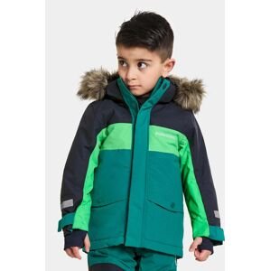 Detská zimná bunda Didriksons BJÄRVEN KIDS PARKA zelená farba