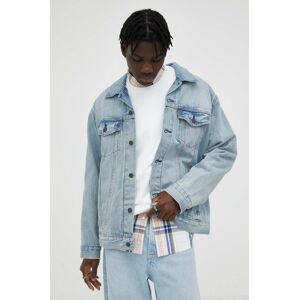 Bavlnená rifľová bunda Levi's prechodná, oversize