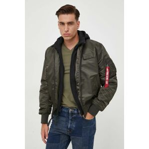 Bunda Alpha Industries MA-1 D-Tec pánska, zelená farba, zimná