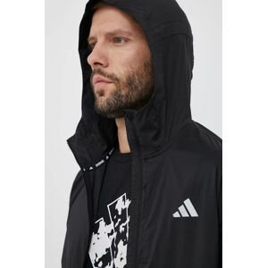 Vetrovka adidas Performance Ultimate čierna farba, prechodná