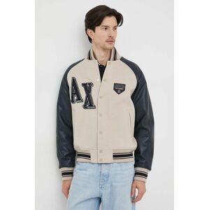 Bunda bomber s prímesou vlny Armani Exchange prechodná