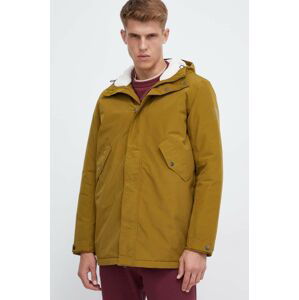 Bunda parka Jack Wolfskin pánska, zelená farba, prechodná