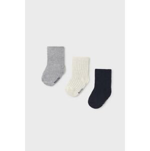 Detské ponožky Mayoral 3-pak šedá farba