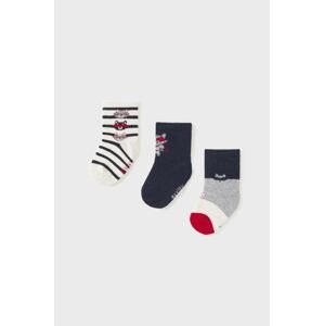 Ponožky pre bábätká Mayoral 3-pak tmavomodrá farba