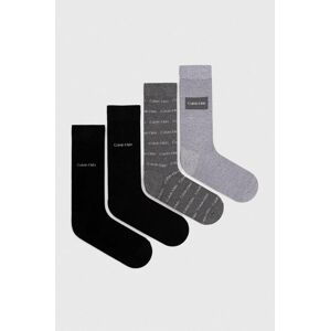 Ponožky Calvin Klein 3-pak dámske, čierna farba