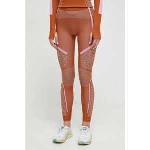 Tréningové legíny adidas by Stella McCartney x TERREX True Nature oranžová farba, vzorované