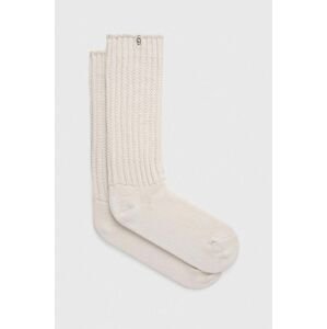 Ponožky UGG dámske, biela farba