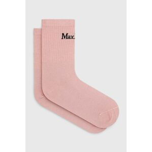 Ponožky s prímesou kašmíru Max Mara Leisure ružová farba