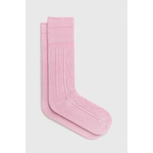 Ponožky United Colors of Benetton dámske, ružová farba
