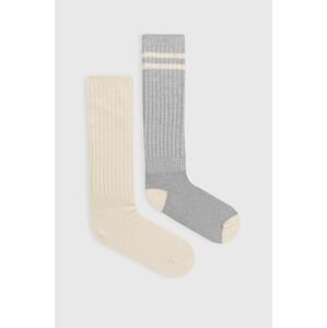 Ponožky Hollister Co. 2-pak dámske, šedá farba