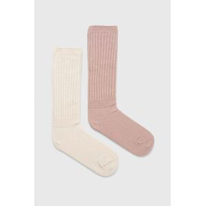 Ponožky Hollister Co. 2-pak dámske, ružová farba