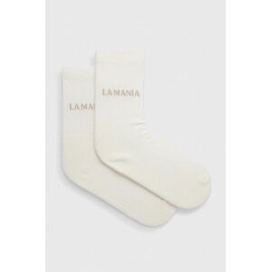 Ponožky La Mania dámske, béžová farba