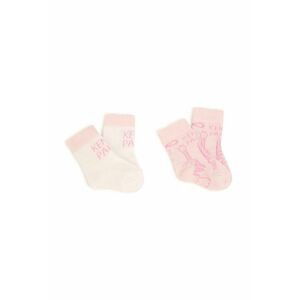 Ponožky pre bábätká Kenzo Kids 2-pak ružová farba