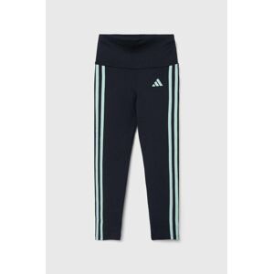 Detské legíny adidas tmavomodrá farba, s potlačou