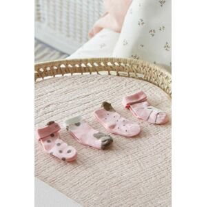 Ponožky pre bábätká Mayoral Newborn Gift box 4-pak ružová farba