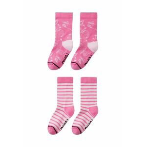 Detské ponožky Reima Parit ružová farba