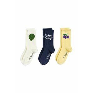 Detské ponožky Mini Rodini 3-pak žltá farba