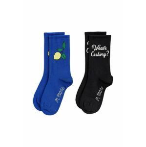 Detské ponožky Mini Rodini 2-pak tmavomodrá farba