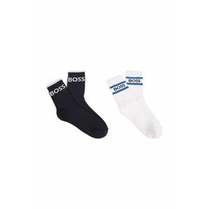 Detské ponožky BOSS 2-pak tmavomodrá farba
