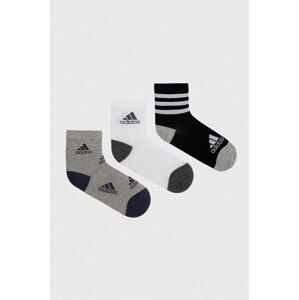 Detské ponožky adidas Performance 3-pak šedá farba
