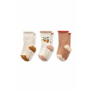 Detské ponožky Liewood 3-pak oranžová farba