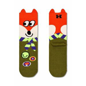 Detské ponožky Happy Socks Fox Scout zelená farba