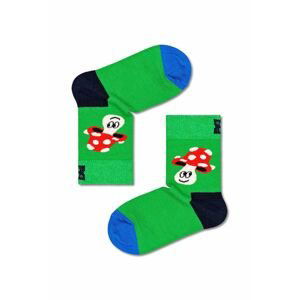 Detské ponožky Happy Socks Mushroom zelená farba