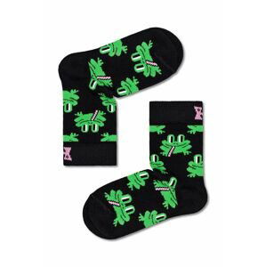 Detské ponožky Happy Socks Frog čierna farba