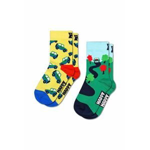 Detské ponožky Happy Socks Into The Wild 2-pak žltá farba