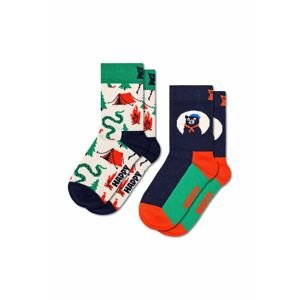 Detské ponožky Happy Socks Scout Life Socks 2-pak biela farba