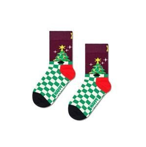 Detské ponožky Happy Socks Christmas Tree Sock zelená farba