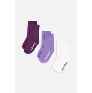 Detské ponožky Coccodrillo 3-pak fialová farba
