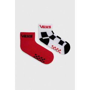Detské ponožky Vans VN0A7PTC0PZ1 DROP V CLASSIC SOCK 2-pak červená farba
