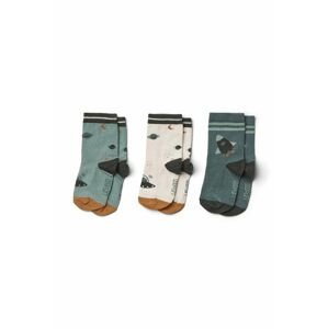 Detské ponožky Liewood 3-pak zelená farba
