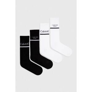 Ponožky Calvin Klein Jeans 4-pak pánske, čierna farba