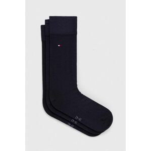 Ponožky Tommy Hilfiger 3-pak pánske, tmavomodrá farba
